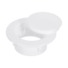 PATIKIL Round Air Vent 2.4" (60mm), PP Vent Cover Fit for 2.4-2.7" Hole for Bathroom Office Kitchen Bedroom Ventilation, White
