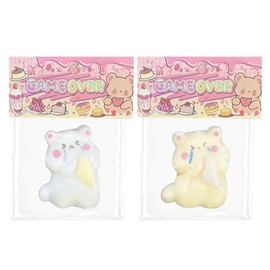 FunnAura 2PCS Squishy Hamster Toys, Hamster Stuff Relief Squeeze Toy for Kid Adult Birthday Party Favors Gifts