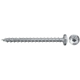 fischer PowerFast II PTF 5.0 x 70, Chipboard Screw (100 Pieces) with Full Thread, Pan Head with Inner Star, Screw for Woodworking, Reduces Screwing Resistance & Screwing Time
