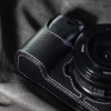 DBZZ Handcrafted retro genuine leather camera case Half-Wrap camera protection