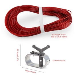 Wire Tensioner, SPRHR Wire Rope Tensioner, Wire Tension Rope for Pool Tarpaulins, Diameter 2 mm, Length 30.5 m, Pool Tarpaulin Attachment, for Securing Pool Covers in Winter