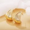Chunky Gold Textured Earrings for Women Seashell Stud Earrings Ocean