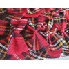 12 Red Tartan Check BOWS Christmas Tree Decoration 6cm Bow
