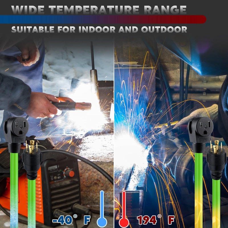 Kanayu 15 ft Welder Extension Cord Compatible with Nema L14-30p