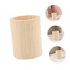 jojofuny 4pcs Wooden Pen Holder Set Pinewood Desk Organizer for