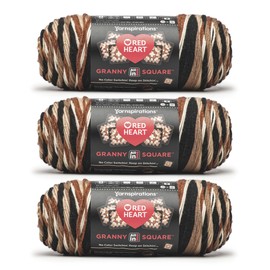 Red Heart All in One Granny Square Espresso 3 Pack of 250g Yarn
