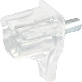 HARDWARE FOR YOU LTD PACK OF 50 SHELF SUPPORT PLUG TRANSPARENT FOR A 3MM HOLE BOOK CASE SHELF SUPPORT PINS PEG STUD STEEL