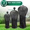 3 Piece Golf Headcover Set (1FUT) Golf Wood Cover Set