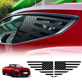 KUNGKIC Car Triangle Window Sticker for Ford Mustang 2024 2025 Sports Decals Sticker PVC Vinyl Waterproof Cool Decal Exterior Decoration Accessories
