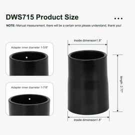 Miter Saw Vacuum Adapter for Vacuum Dust Collection Adapter Miter Saw Construction Shop Hose Attachment Compatible With DWS715 DWS713 DW715 DWS716 DWS779 DWS780 DHS790