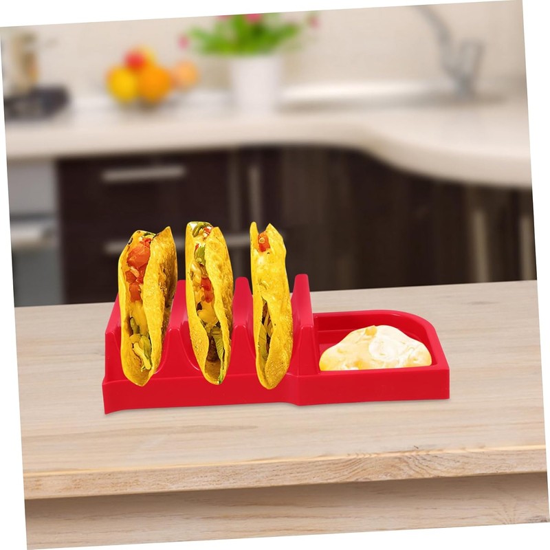 Plato Para Tacos y Tortillas Soporte De Plástico Divisor Para