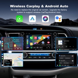 Wireless Carplay/Android Auto Module for Toyota Tacoma/Tundra/Prius/Highlander/RAV4/4Runner with Entune2.0 & Touch2 2014-2019, Supports USB Video Playback, Mirroring,Camera,Original Car OEM Control