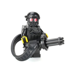 Battlebrick Gatling Gun Heavy Equipment Heavy Gunner Minifigure Figure