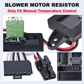HVAC Blower Motor Resistor with Harness Compatible with 2003-2007 Chevy Silverado Avalanche Suburban Tahoe GMC Sierra Yukon Blower Motor Fan Resistor89019088(DOUBLE Holes Mounting Flange on Each Side)