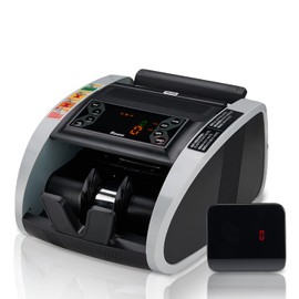 TIHOO Money Counter with UV, MG, IR Counterfeit Detection, Portable Bill Counter with External Display, 1200sheet/min. DO NOT Count The Value of Bills