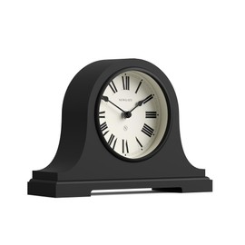 NEWGATE Clocks® Broadway mantel clock | Classic Napoleon’s hat design | Black | Roman numerals | Traditional style for desk, table, shelf or bedside