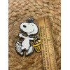 Snoopy Basket cartoon EMBROIDERED PATCH rare 90s Vtg Hat Iron