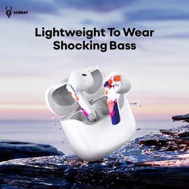 ICESOMNUS 2024 Newest True Wireless Sabbat M200 Bluetooth 5.4 Headphones Heavy Bass Noise Cancellation High Sound Quality Stereo Earbuds(Blooming)