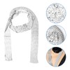 GLADFRESIT Sparkle Scarf, Silver Metal Sequins Scarf, Fashionable Skinny Long