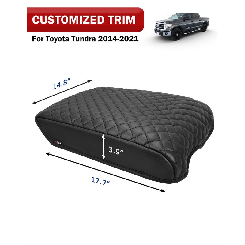 KBH Center Console Cover for Toyota Tundra 2014-2021, Vinyl Leather