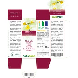 Mimulus or Spotted Gauklerblume (Mimulus guttatus) Bach Flowers Naturalma No. 20 Drops 30 ml Alcohol-Free Liquid Extract Flower Essences Vegan and Alcohol-Free