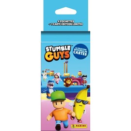 Panini 004841KBF4 Stumble Guys Trading Cards Blister Pack of 4 Sleeves + 1 Card Limited Edition