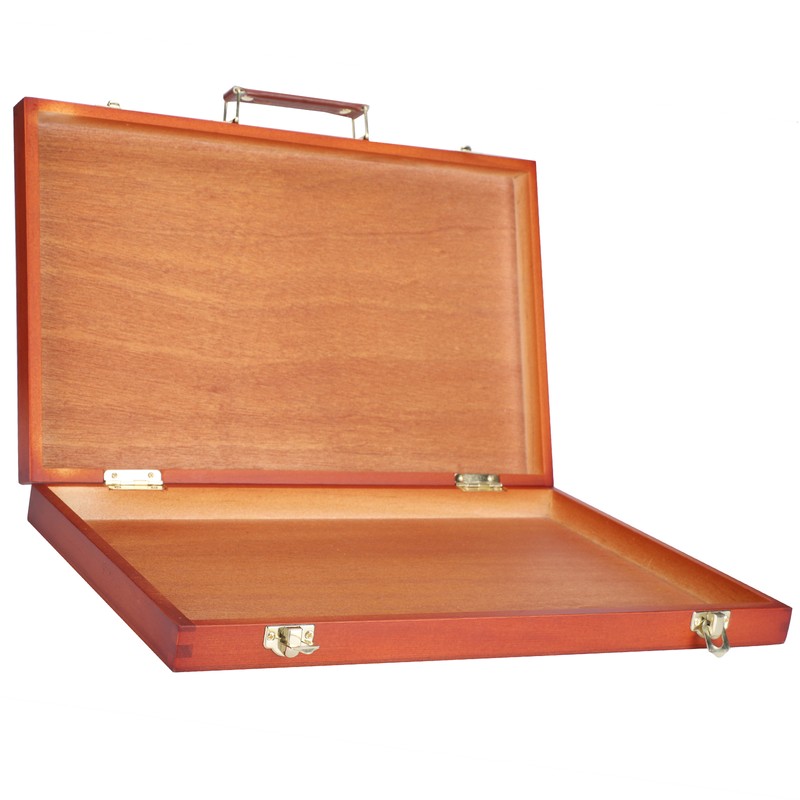 Retro Wooden Painting Tool Storage Box Portable Drawing Oil Painting