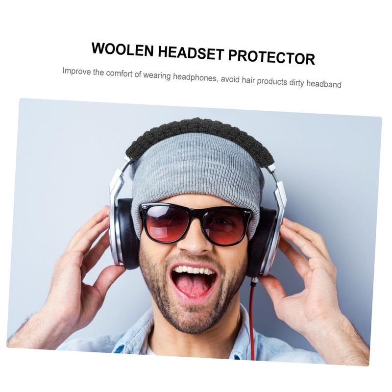 jojofuny Woolen Headphone Protective Cover for Soft Earphone Headband Protector