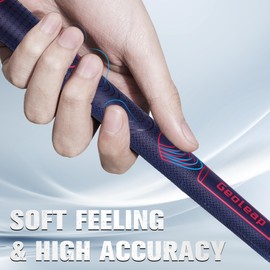 Geoleap Rubber Golf Grips Set of 13 -Grips with 15 Tapes and Grips with All Repair Kits for Choice, Non-slip and Shock-absorbing, Thumb Pattern Design, All Weather Performance and High Feedback Soft Rubber Golf Club Grips. (Navy-Classic( 13 Grips Only wi