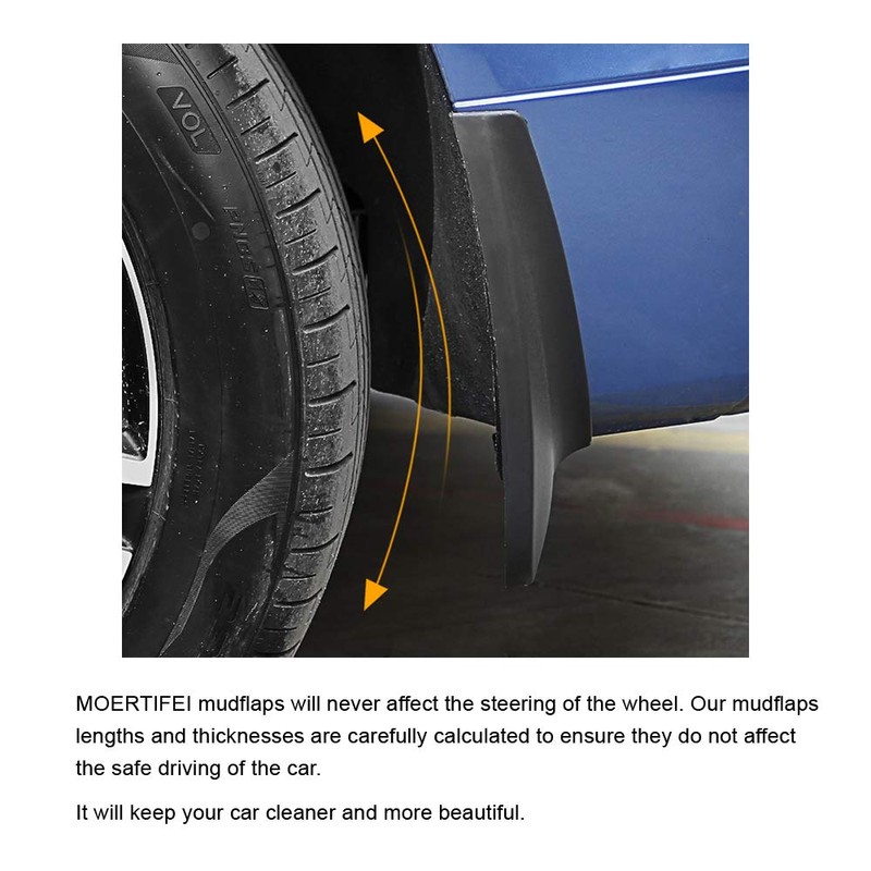 MOERTIFEI Car Mudguard Fender Mud Flaps Splash Guards Compatible with