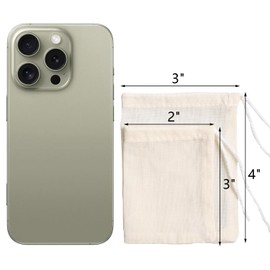 Eketirry Spice Bags, 10pcs Reusable Empty Tea Bags, Muslin Strainer Bags, Soup Bags for Cooking, Natural Cotton Fine Mesh Cheesecloth Bags for Cold Brew Coffee(2 x3" &3 x4")