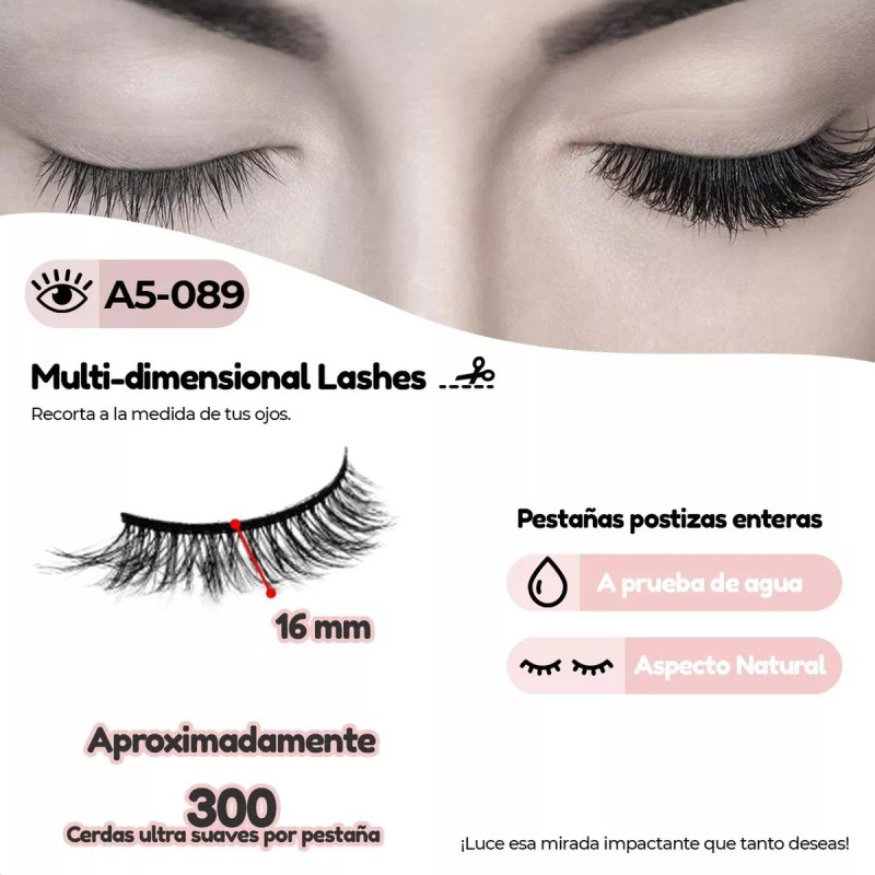 Republic Cosmetics Pestañas Postizas 3d Faux Mink A5-089 5 Pares