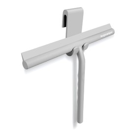 Anjinwiper Varied-Use Shower Squeegee Bathroom Cleaner Tool Household Window Scraper Streak-Free Rubber Blade with Hook, Squeegee Wiper Cleaning for Bathroom, Mirrors, Doors,11" in,Grey