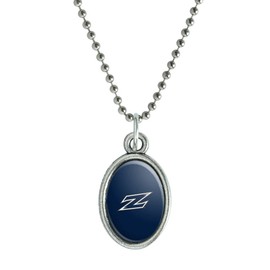 GRAPHICS & MORE University of Akron Primary Antiqued Oval Charm Pendant with Chain