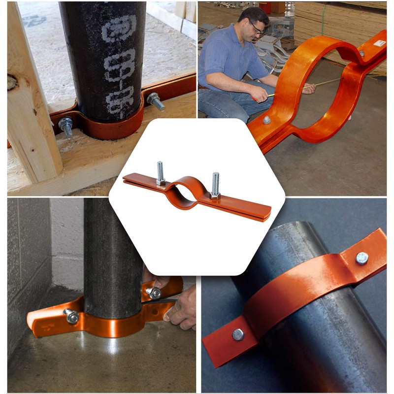 Highcraft RISEEC02 Riser Wall Ceiling Mount Vertical Piping Support-Plumbing Extension