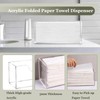 2 Pack Acrylic Paper Towel Holder, 10.8”x5.1”x4.1” Clear Rectangular Tissue