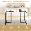 FurnitureR Modern Glass Dining Table, 47.2 Inch Elegant Rectangular Multipurpose