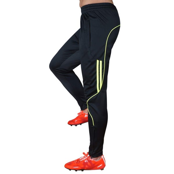 Shinestone Men's Sportswear Soccer jerseyTraining Pants Casual Pants Fitness Pants (XX- Large, Black Green)