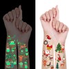 10 Sheets Luminous Christmas Transfer Temporary Tattoos Christmas Stocking Fillers