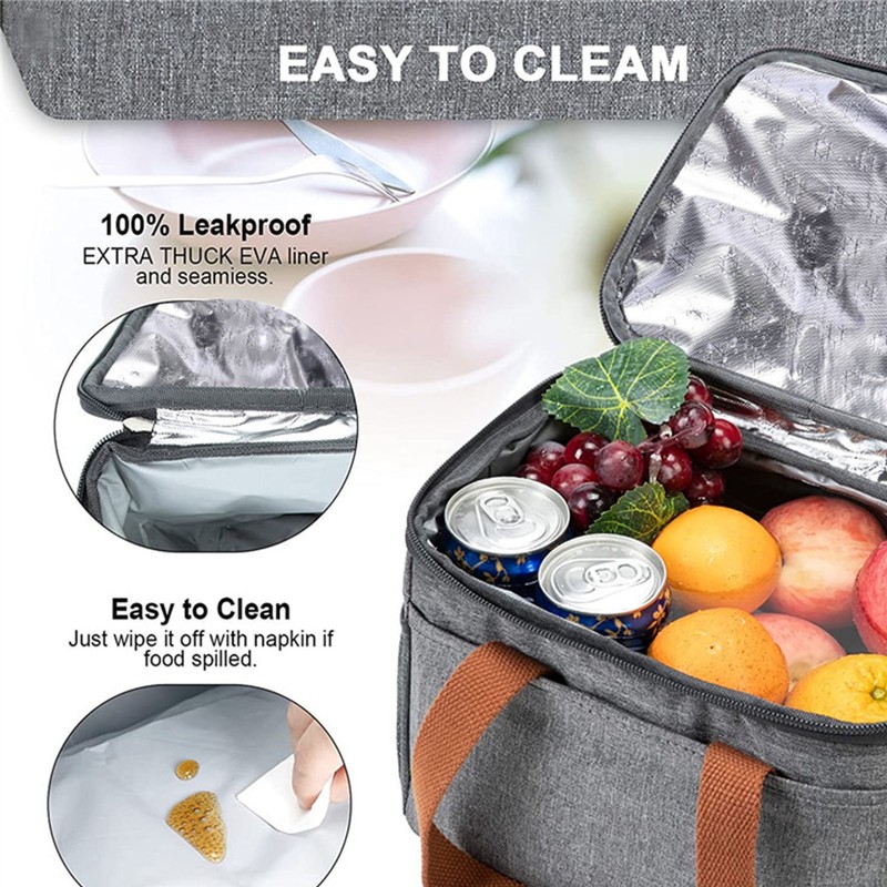 Insulated Lunch Bag Large Capacity Waterproof Portable Bento Bag with