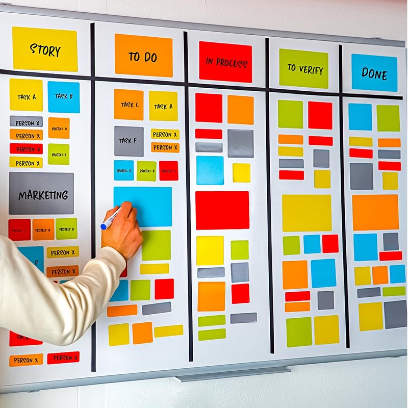 ATWAM - 60 Magnetic Strips writable - 75 x 25