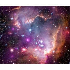 CafePress Galaxy Stars Space Nebula Pink Purpl Throw Blanket Super Soft Fleece Plush Throw Blanket, 60"x50"