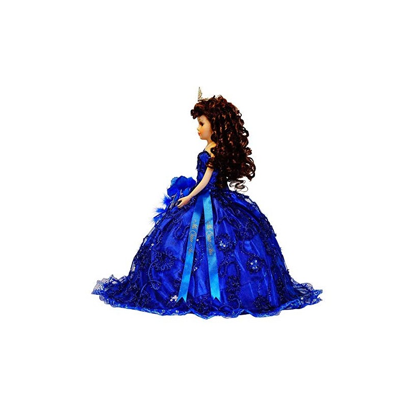 Kinnex Collections by Amanda 18" Porcelain Quinceanera Umbrella Doll (Quince