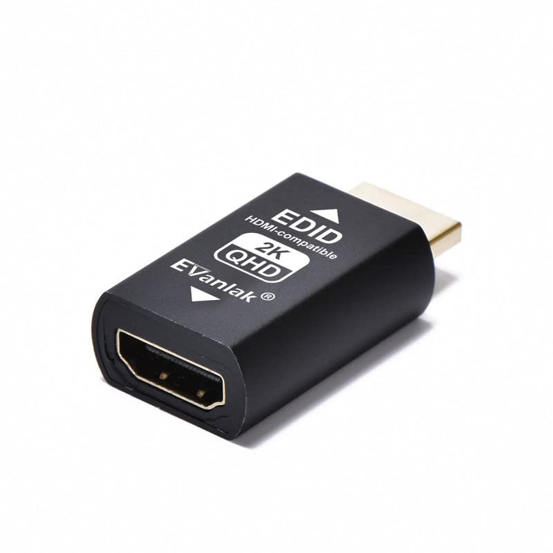 EVanlak Hdmi Edid Emulator Passthrough 3rd Generrtion Premium Aluminum Eliminated
