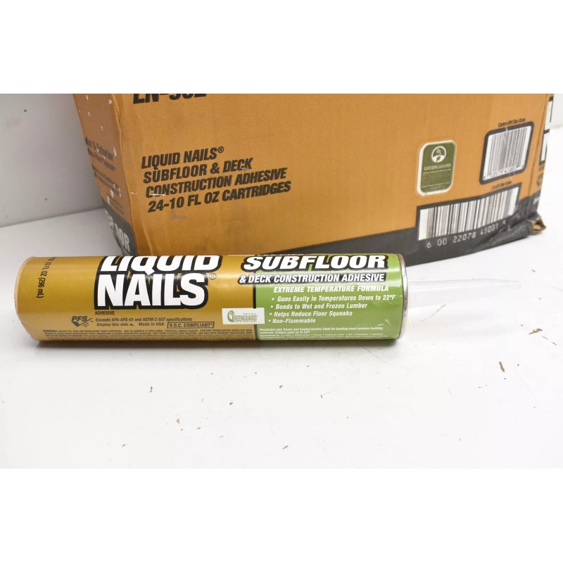 Liquid Nails Subfloor & Deck Adhesive Extreme Temp 22F/120F LN-902