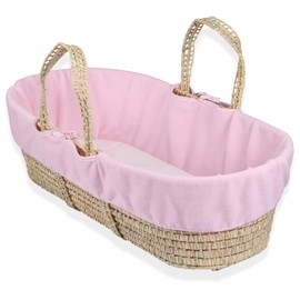 Clair de Lune | Fleece Liner | Super soft dressing for Palm and Wicker Moses Baskets | Universal one size fits all | keep your baby cool and cosy | Perfect for delicate skin | Pink