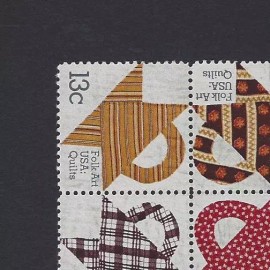 American Folk Art - Quilts - Vintage Mint Set of 4 Stamps 46 Years Old. L@@K!