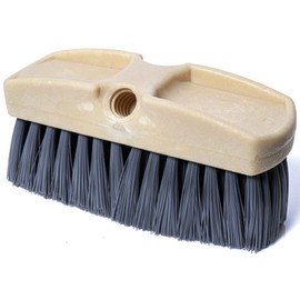 GutterMaster GM-214P-8 Grey 8 Inch Oblong Medium Stiff Flow Through Brush for Decks and Sidewalks