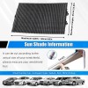 VEHITO 2X Retractable Windshield Sun Shade for Car Auto Sunshade