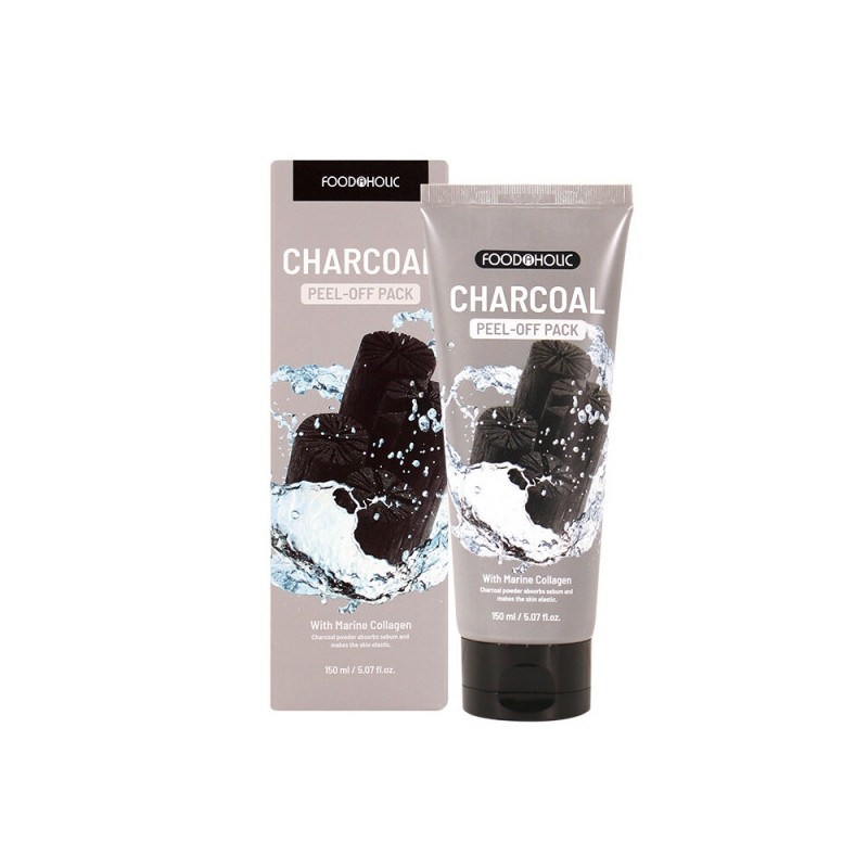 Foodaholic Collagen Peel-Off Pack 150ml / Charcoal / 푸드어홀릭 콜라겐
